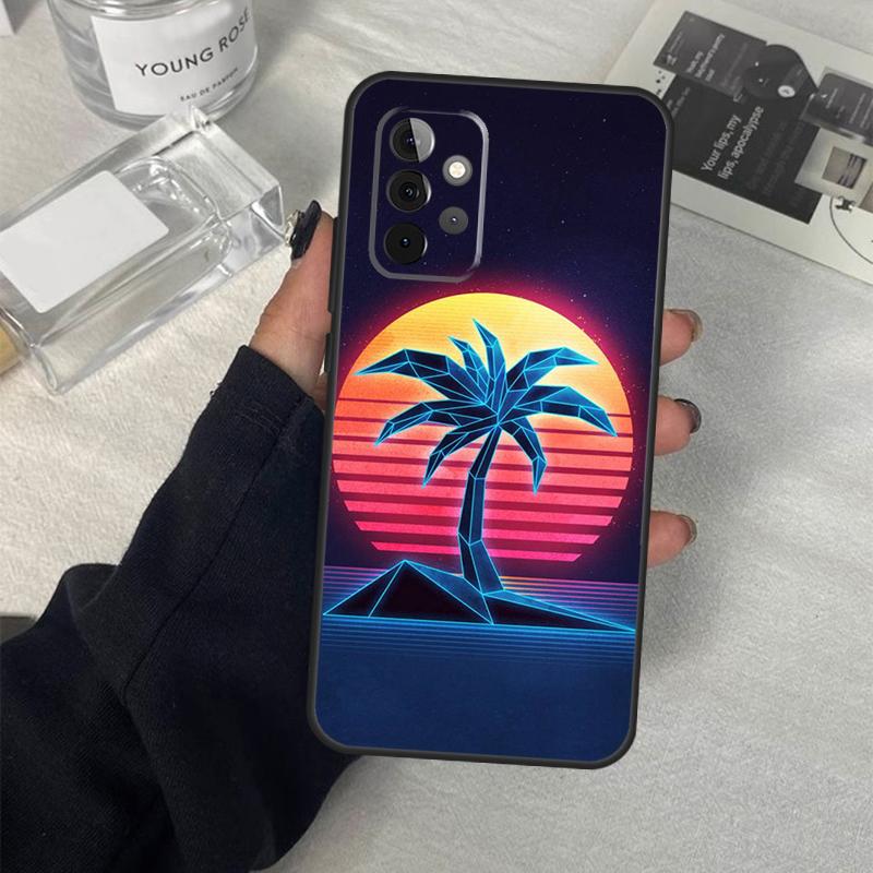 Retrowave Neon Palms Tree Case For Samsung Galaxy A54 A34 A14 A36 A56 A06 A13 A53 A32 A12 A22 A52 A35 A17 A16 A55 A15