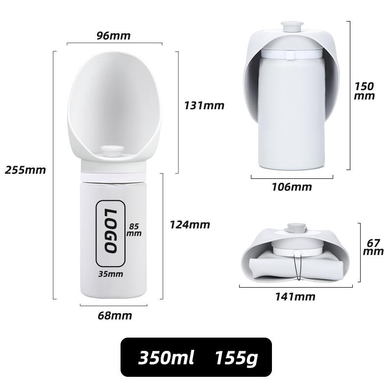 

Удобная для путешествий бутылка для воды для собак со складной конструкцией, легко хранить и носить, вместимость 550 мл, выбирайте из разных цветов Pink,350ml