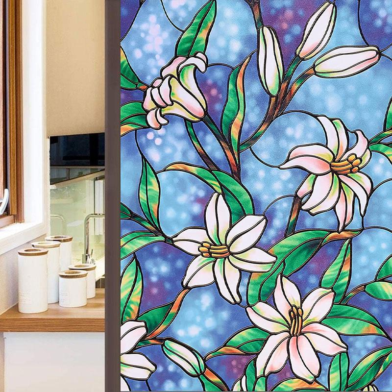 2/3/5M mată fereastră folie confidențialitate opacă non-adeziv decalcomanii sticlă vinil folie statică agățată pătat fereastră autocolant pentru acasă