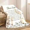 Sister's Birthday Gift Blanket Soft Flannel Throw with Floral Design Dear Sister Message AllSeason Cozy Blanket for Home Decor Mac