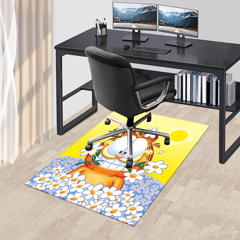 

1pc Garfield Flower Office Chair Mat - Anime Cartoon Design, Non-Slip Carpet for Home Decor, Suitable for All Seasons, Ideal Gift for Holidays.Q075 60cm by 90cm