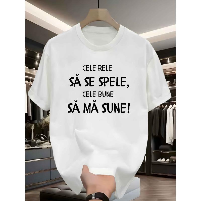 European Size Fascinating Short-Sleeved Summer T-Shirt for Men from Romania