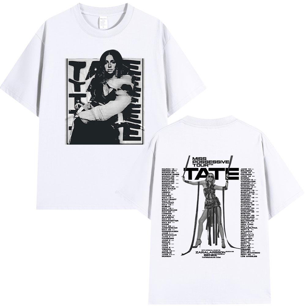 Tate McRae Miss Possessive Tour TShirts Fans Gift Men Women Summer Vintage Short Sleeve T Shirts Cotton Casual Loose Tshirt
