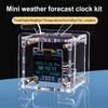 ESP8266 Mini Weather Forecast Clock Kit 0.96 Inch OLED Display DIY Electronic Kit Support 2.4G WIFI Networking with Case