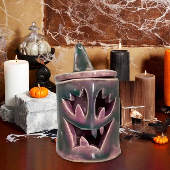 Halloween Ghost Night Light Spooky Ghost Centerpiece Light-up Hollow Ghost Decoration for Festive Party Mantels Shelves Decor