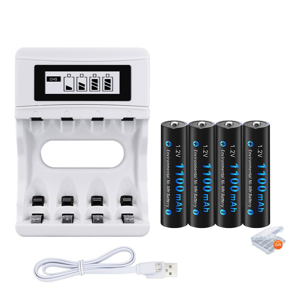 Cityork AA Battery NIMH AA 3000mAh 1.2V 2A Ni-Mh Aa Rechargeable Battery  with 1.2V USB AA AAA Battery Charger