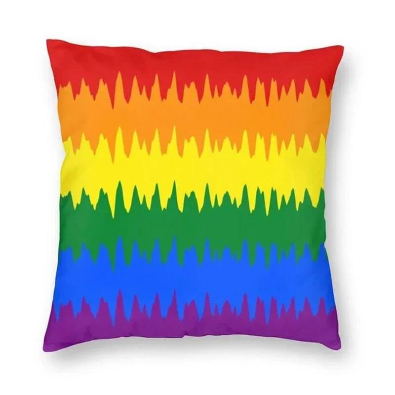 Rainbow Bear Paw LGBT Print Pillow Cover Gay Pride Rainbow Flag Cushion Cover  for Living Room Home Decor