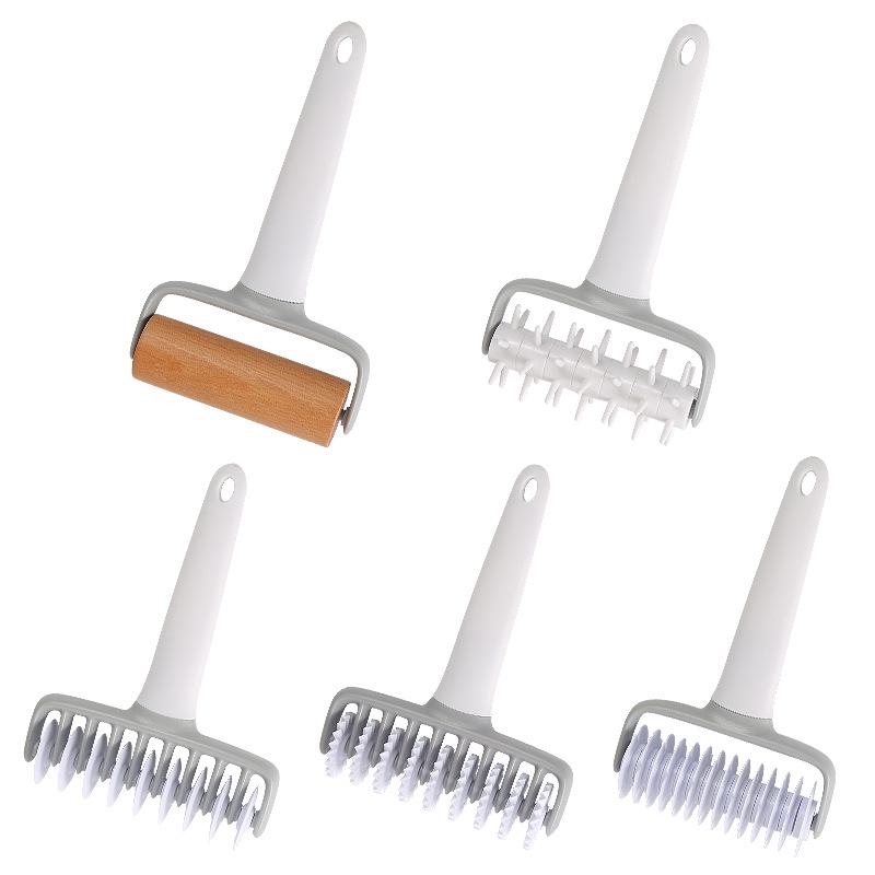 PP Rolling Pin Needle & Pizza Cutter: Creative Noodle & Flower Perforator, Roller Knife, and Baking Tool