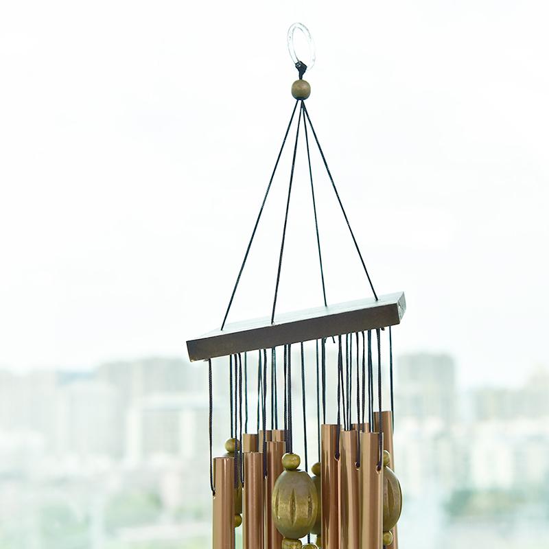 Vintage Copper Tube Wind Chime Outdoor Courtyard Garden Home Hanging Ornament Butterfly Pendant Decoration Gift