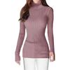 Dames Hoge Hals Geribbelde Slim Fit Pullover Trui - Herfst/Winter Mode Stijl.