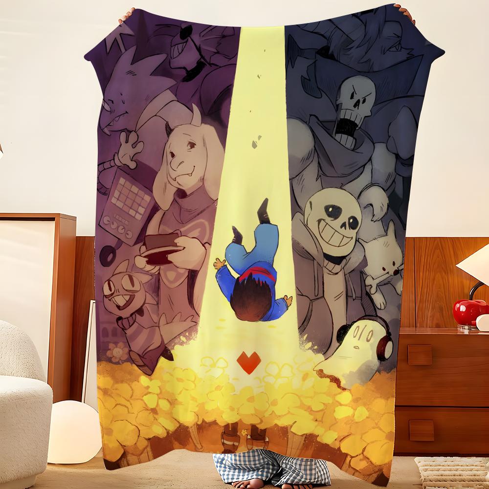 Game U-Undertale Throw Flannel Throw Blanket, Lightweight Cozy, Durable Washable cute Cool