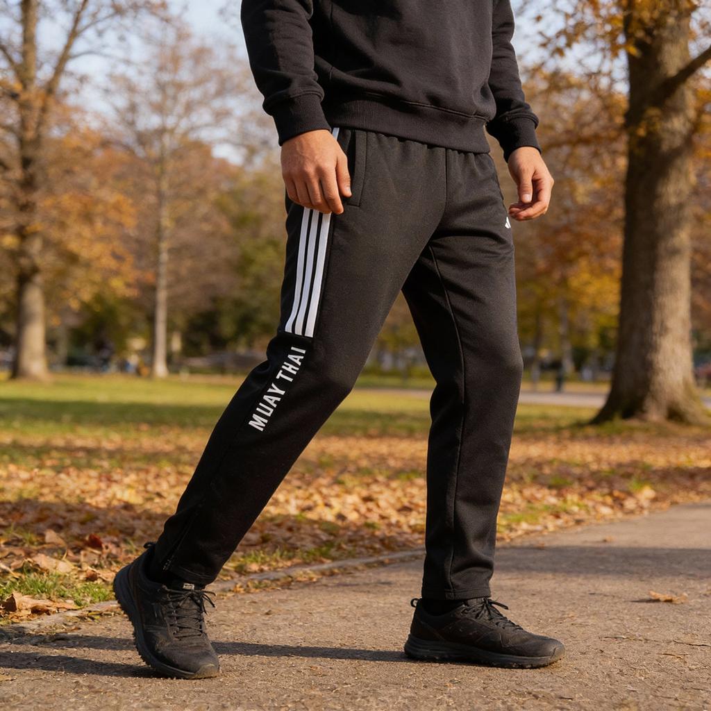 Adidas Logo Side Three Stripes Casual Comfortable Straight Leg Sports Knit Pants Unisex pants TR30PR2MT-BW