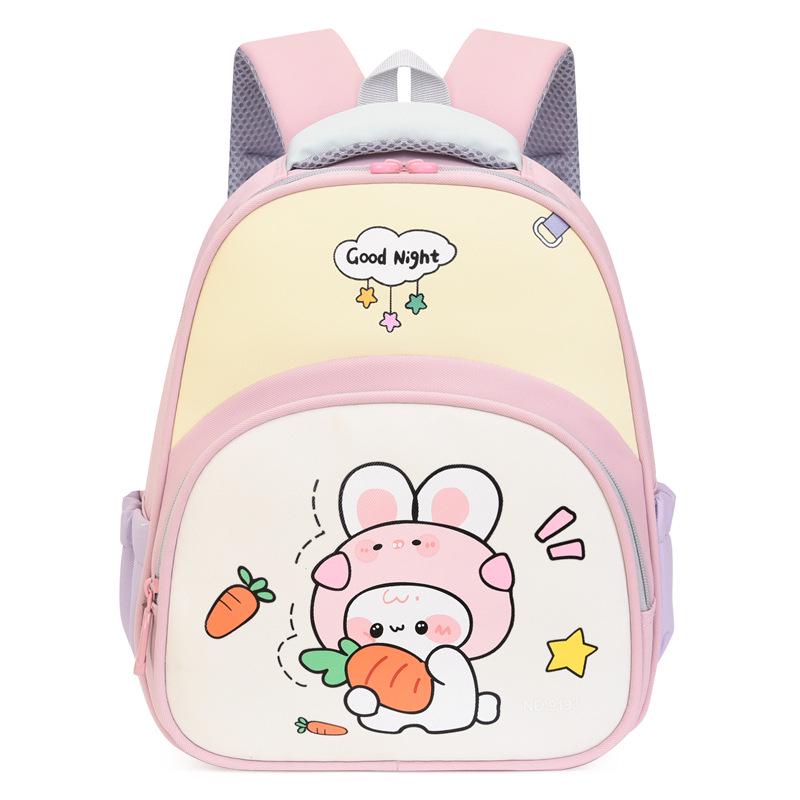 Children's Cartoon Rabbit Backpack for Spine Protection - Toddler To Kindergarten Small & Medium Size