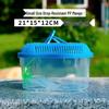 Compact Transparent Plastic Fish & Turtle Tank with Climbing Platform