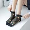 Floral Embroidery Casual Socks Lolita Lace Ruffle Sports Socks Women Cotton Socks