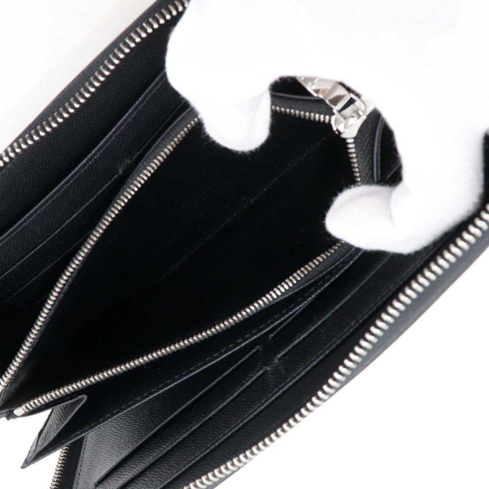 LOUIS VUITTON Zippy Organizer NM Purse M30056 Noir black Taiga mens Used