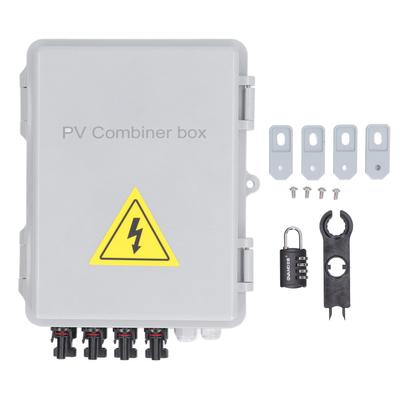Tongou Photovoltaic Combiner Box 4 Strings with 15A Rated Current Fuse Surge Arrester PV Combiner