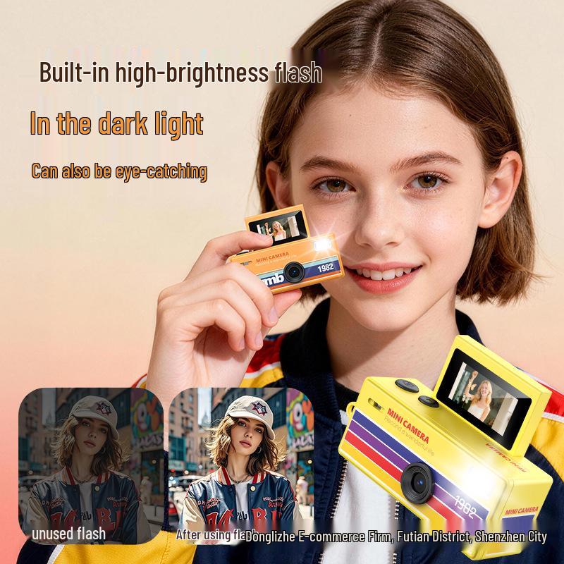 LK030 Kid's Compact Flip Camera: Portable Outdoor Thumb Cam
