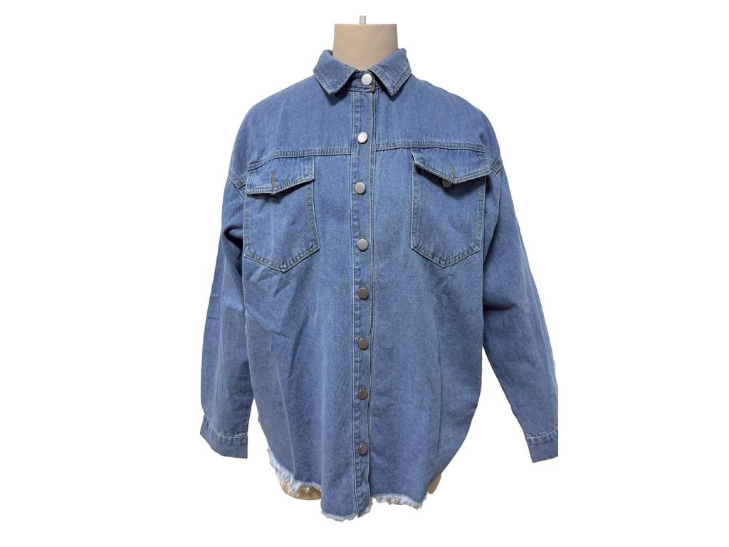 Women's Loose-Fit Brushed Denim Jacket