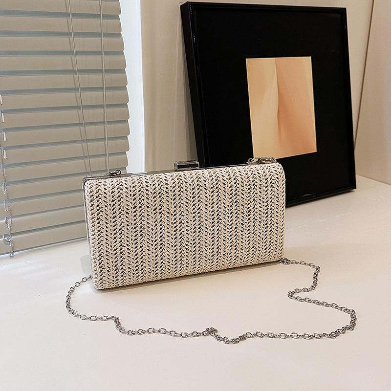 

Weave Straw Evening Clutch Bags for Women Luxury Purse Summer Party Fashion Shoulder Bags Hadbags Wedding Bridal Clutches Sac