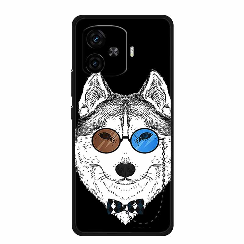 Black Silicone Case For Vivo iQOO Z9 Turbo Plus Case Z 9 Turbo Coque Soft Back Cover For Vivo iQOO Z9 Turbo Phone Case Cartoon