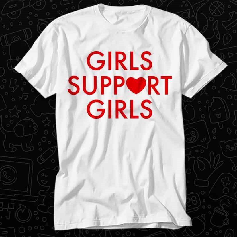 Girls Support Girls Feminist Lesbian Gay LGBT T Shirt 423