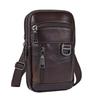 Bolsa de ombro de couro de vaca vintage, bolsa masculina de cintura, cinto