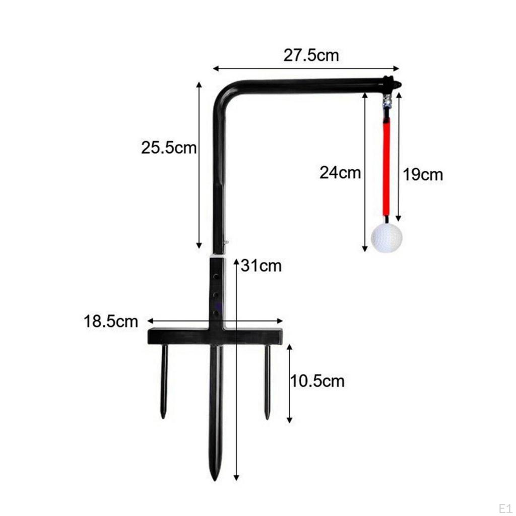 Golf Hitting Practice Aid Degree Rotation Swing Adjustable Height Stand for