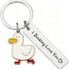 Duck Keychain Stainless Steel | Engraved Duck Accessories for Car Keys