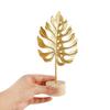 Goldenes Ginkgoblatt Feder Dekoration Kreatives Licht Luxus Metallhandwerk Ornament Desktop Pflanzen Skulptur Heim Büro Party Dekor
