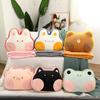 Cute Cartoon 3-in-1 Pillow Blanket: Backrest, Car, Office Nap Essential