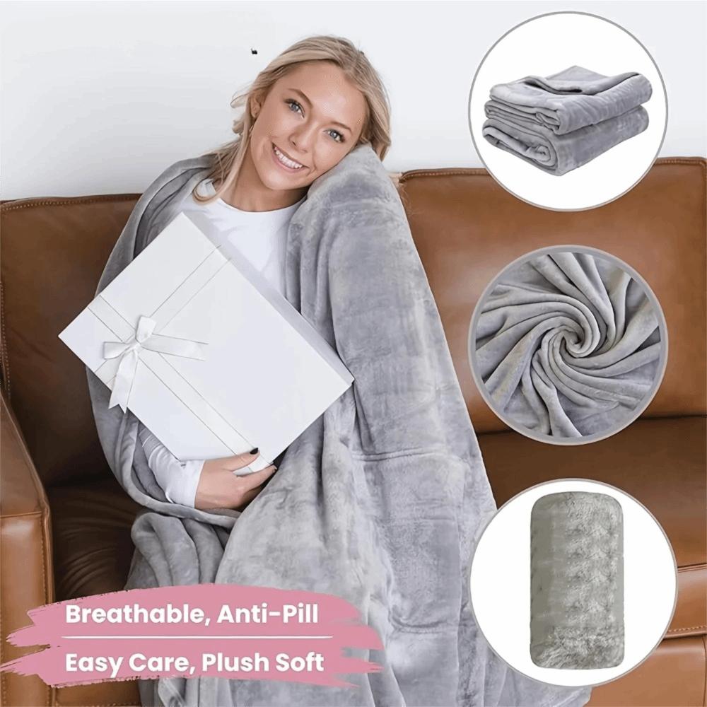 Cozy Flannel Winter Wearable Blanket Thickened Warm Office Nap Blanket Soft Cape Office