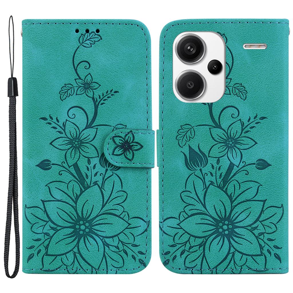 For Xiaomi Redmi Note 13 Pro+ 5G Wallet Case Flower Magnetic Leather Folio Phone Cover