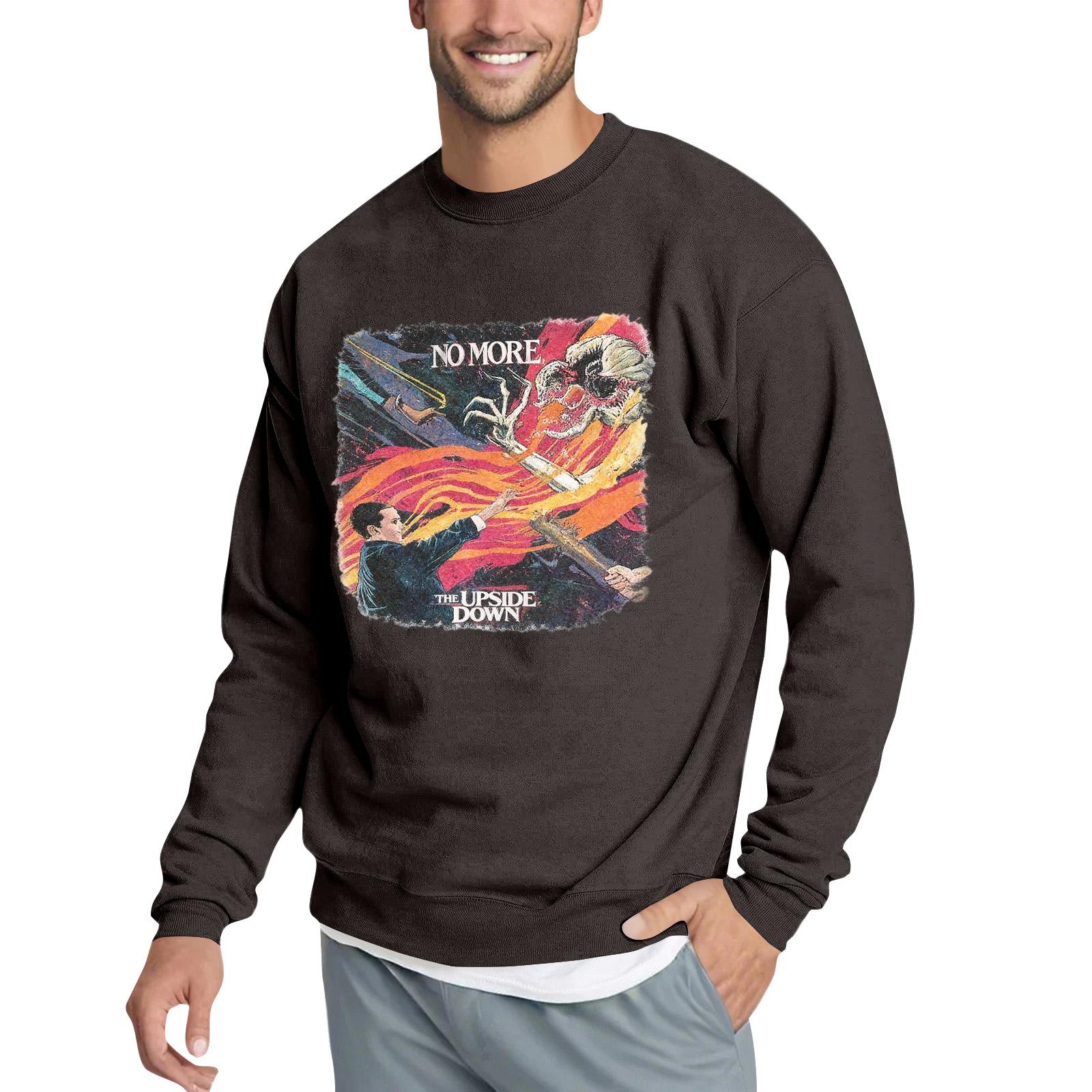 

Мужское свободное худи с принтами из фильмов и телешоу S хаки