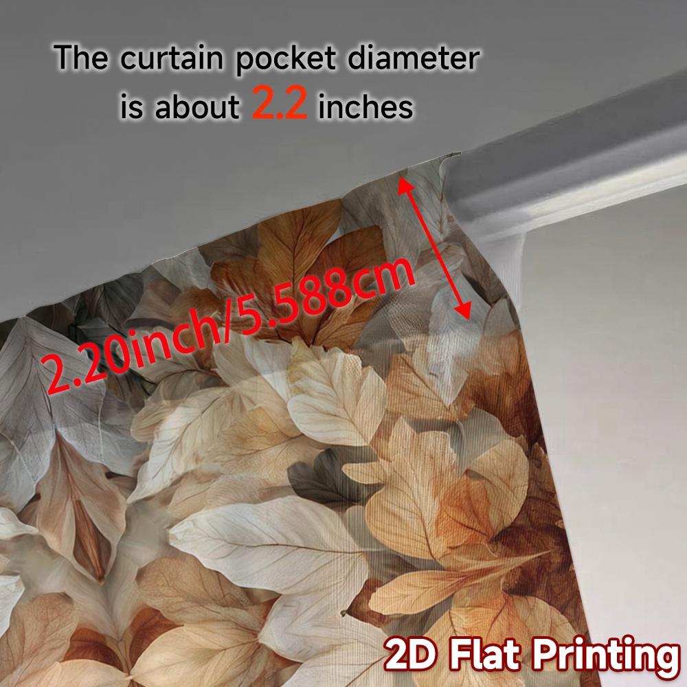 2pcs, 2D FLAT PRINTING Curtains (Without Rod) AutumnWhirl Chic Curtains&Drapes Polyester Easy Install Curtains Gifts Decorative