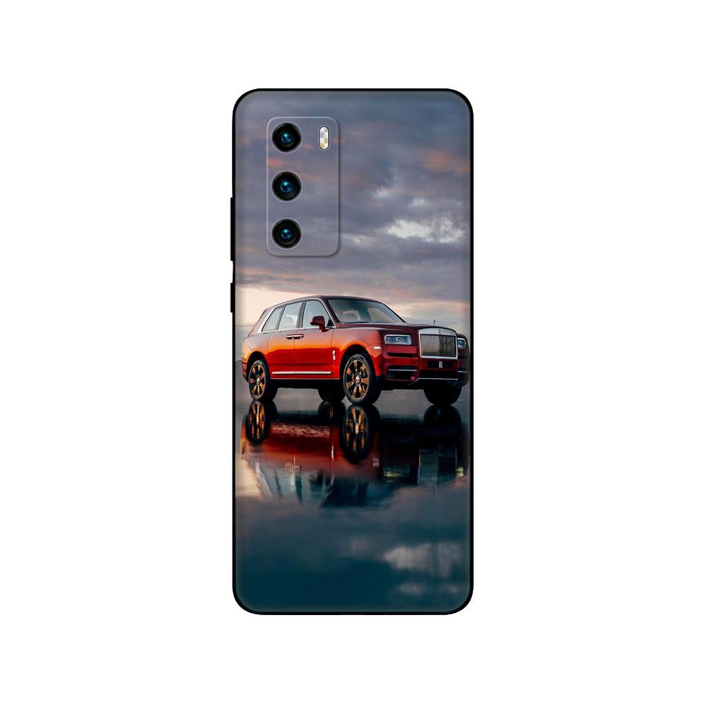 For Huawei P40 Case 6.1inch Soft Silicon Phone Back On Huawei P 40 Pro Cover Bumper Fundas Black Tpu Case Pink Anime Space Car
