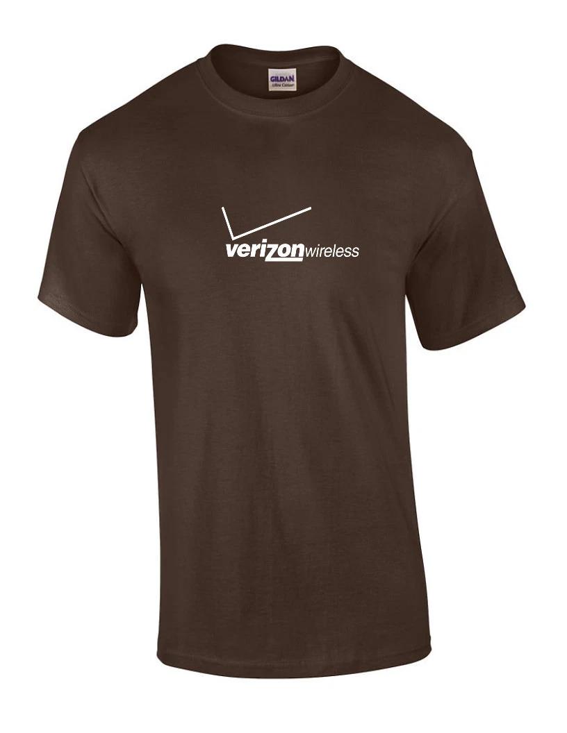 

Verizon Wireless T-Shirt Vintage LOGO Funny GEEK Phone Brown White Shirt S-5XL 4XL