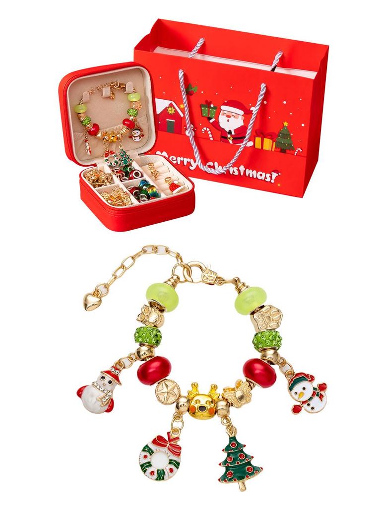 Girls' DIY Handmade Glass Bracelet Jewelry Gift Box for Birthdays & Christmas