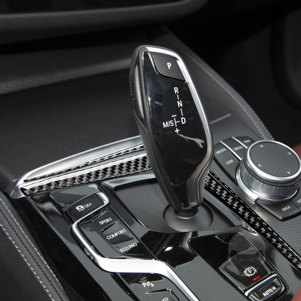 For BMW 5 Series G30 G31 G38 2017-2023 Carbon Fiber Central Control Gear Shift Frame Trim Cover Car Accessories Interior Sticker