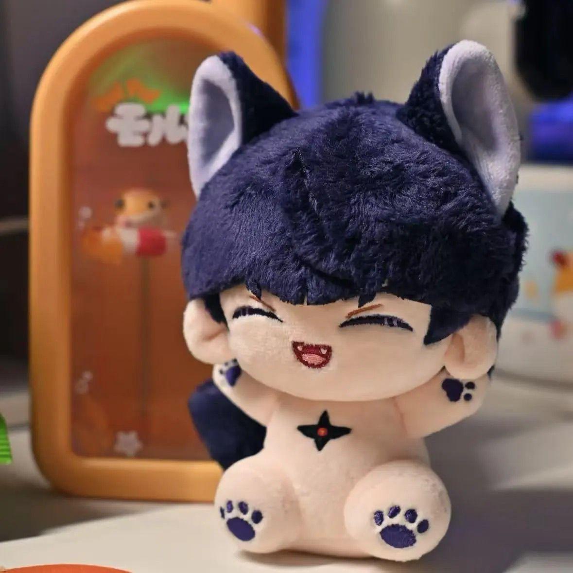 10cm Anime Kaiju No.8 Hoshina Soshiro Zittend Pluche Poppetje Cartoon Cosplay Verkleedkleding Kinderen Volwassenen Verzamelspeelgoed Katoenen Speelgoed Cadeau