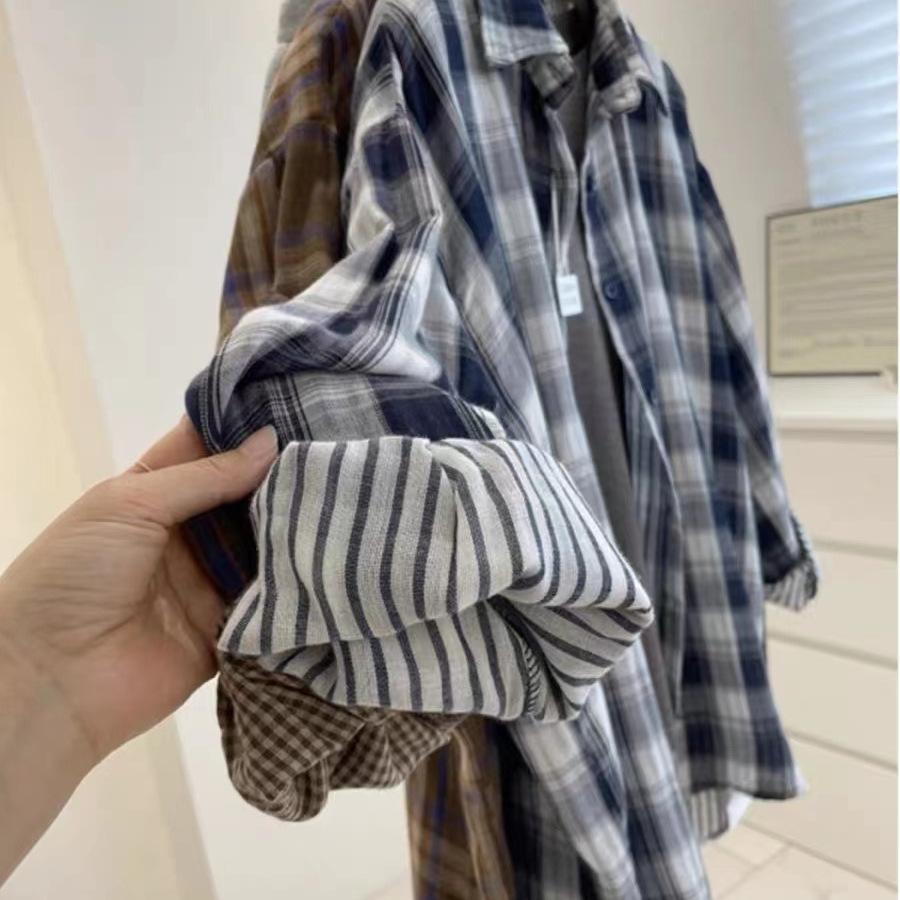 Women's Spring/Fall Checkered Shirt: Youthful, Casual Button-Down Top