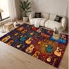 Music Guitar Theme Soft Crystal Velvet Rug Custom Name & Text Print Non Slip Floor Rug for Bedroom Living Room