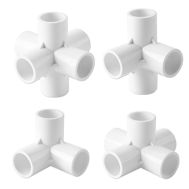 1Pc PVC Pipe Connectors Inside Diameter 20/25/32mm Elbow Tee 4 5 6 Ways Fittings Water Supply Pipe Fittings Equal Connectors