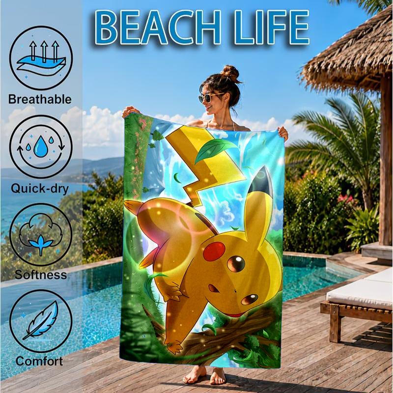 Cute Pika Adventure Beach Towel, Microfiber Beach Towel, Perfect For Pool, Beach, Travel, Home Decor Beach Party Fan gifts