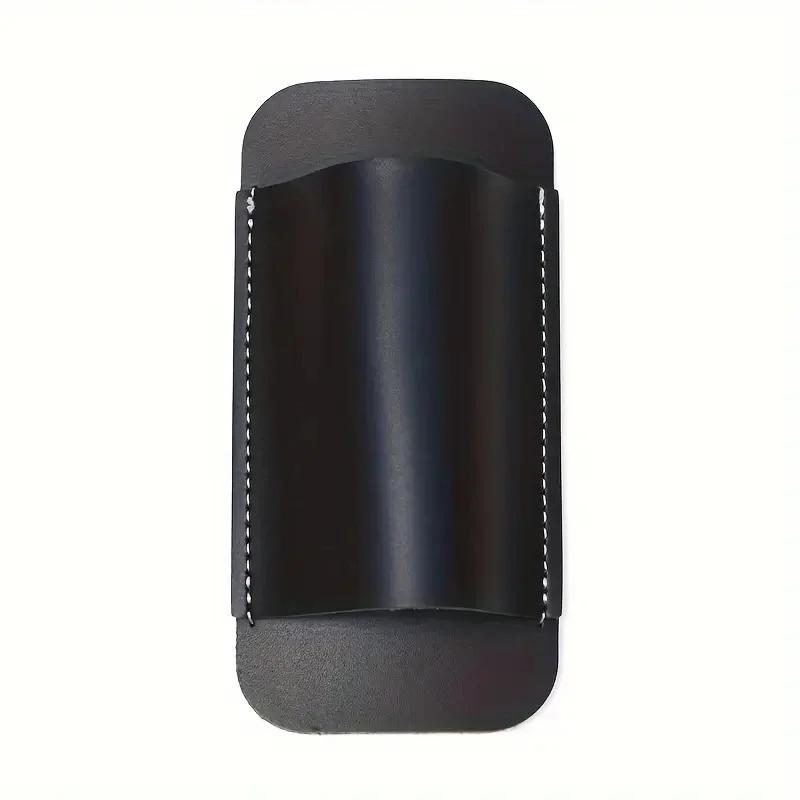 Quick Release Folding Knife Sheath 5Inch Leather Pouch Snap Lock Belt Clip Portable Outdoor Blade Storage Protective Cover Case