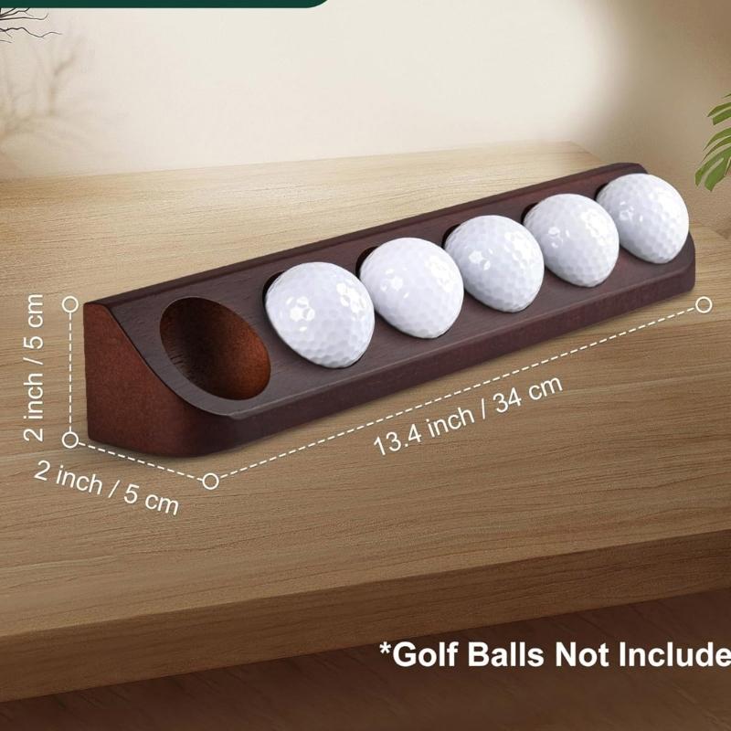 Organizér na golfové míčky Pojme 6 míčků Dřevěný stojan Nástěnný úložný stojan na golf Perfektní dárek pro golfové nadšence