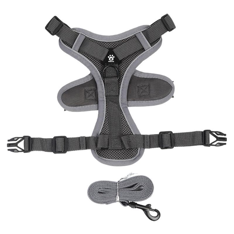 Pet Chest and Shoulder Strap Vest Style, Suitable for Both Cats and Dogs, Breathable Dog Shoulder Strap, Anti-escape Dog Leash