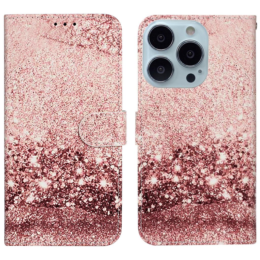 For iPhone 16 Pro Max Case Leather Pattern Design Flip Wallet Phone Cover