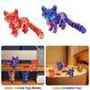 Metallic Kitten Fidgets Toy Flexible Stress Relief Figurine for Kids and Adults Portable Articulated Design
