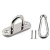 1/5Set Mount Hook Wall U Boat Pad Mount Snap Hook Pad Eye Plate Stainless Steel U Hooks